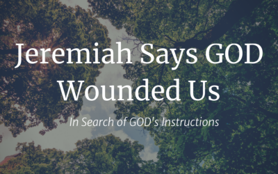Jeremiah Says GOD Wounded Us